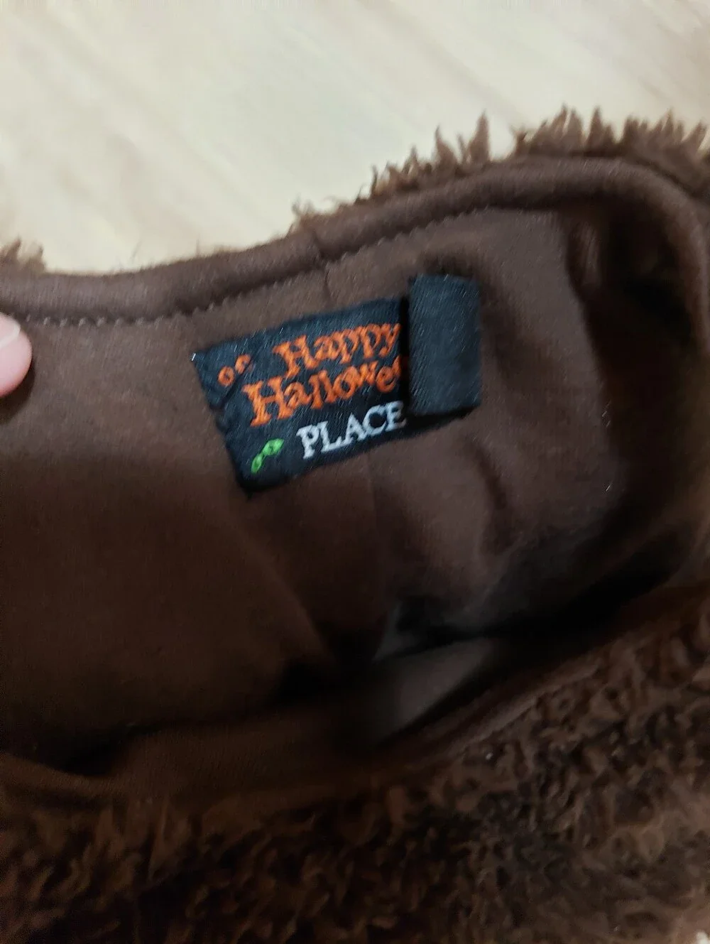 Brown Plush Fluffy Easy On Monkey Body Costume Matching Hat And Slippers 6-18 M